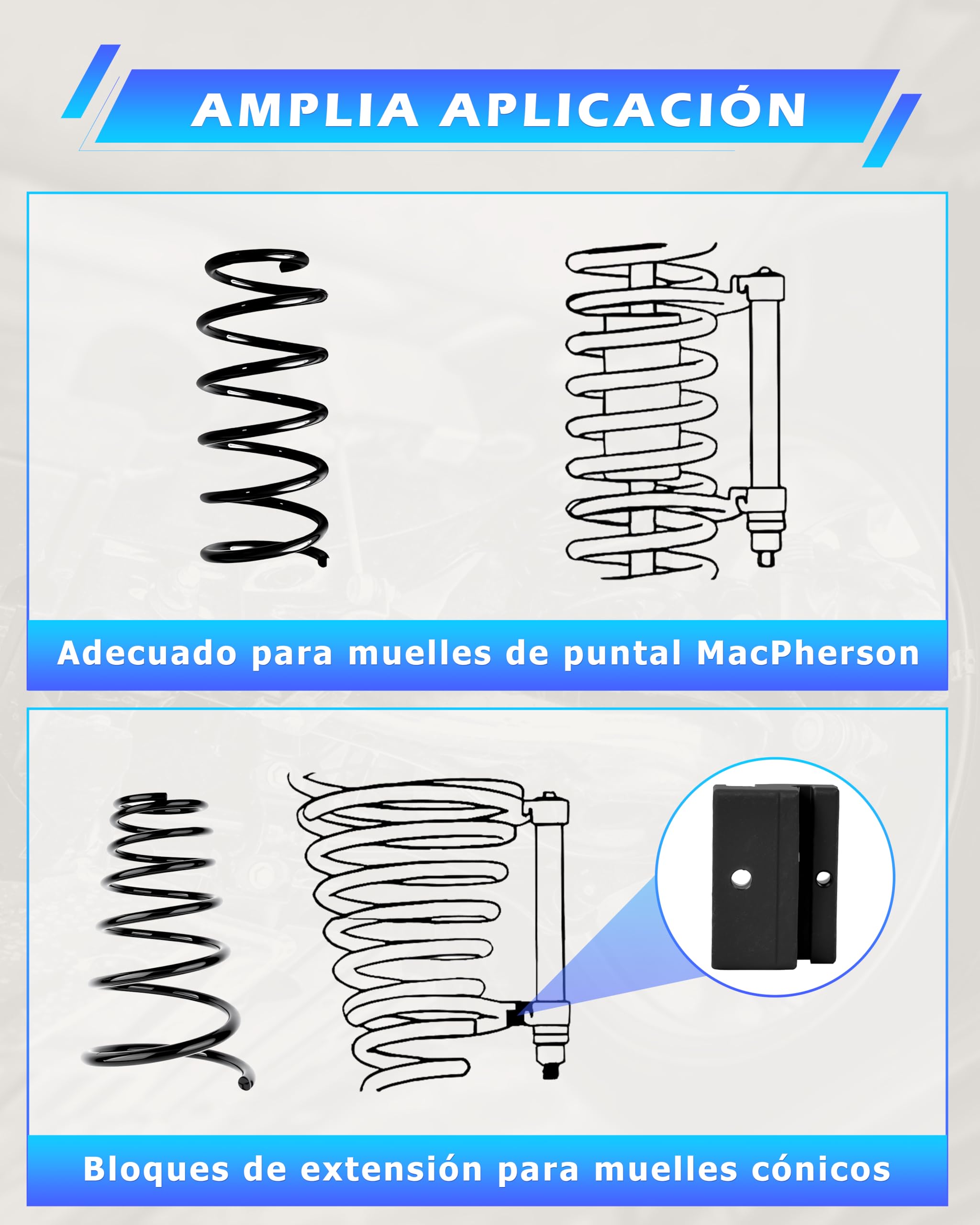 DAYUAN Compresor Muelle Macpherson Strut Coil Spring Compresor Dumper Extractor Yema Protector