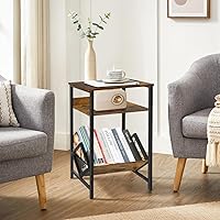 Vista 6 de YINMIT Soporte para discos de vinilo, soporte para tocadiscos, mesa auxiliar, almacenamiento de vinilo de hasta 65 álbumes, mesa de tocadiscos