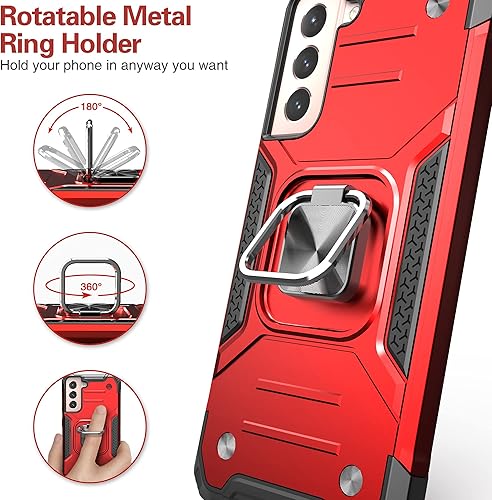 Miniatura 3 de Funda para Samsung Galaxy S21 FE 5G con protector de pantalla, absorción de golpes, resistente y duradera, a prueba de caídas, con función atril,