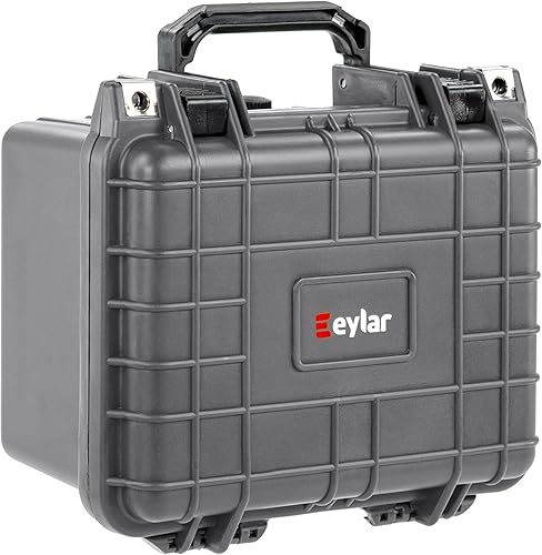 Miniatura 2 de Eylar Pequeño equipo de 10.62 pulgadas de profundidad, funda rígida para cámara impermeable con estándares TSA de espuma (gris)