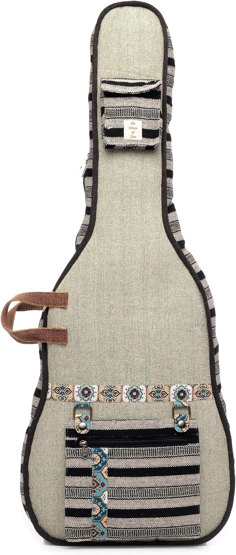 The House of tara Ethnic Handloom Fabric Acoustic Guitar Bag Cover for Men an...
