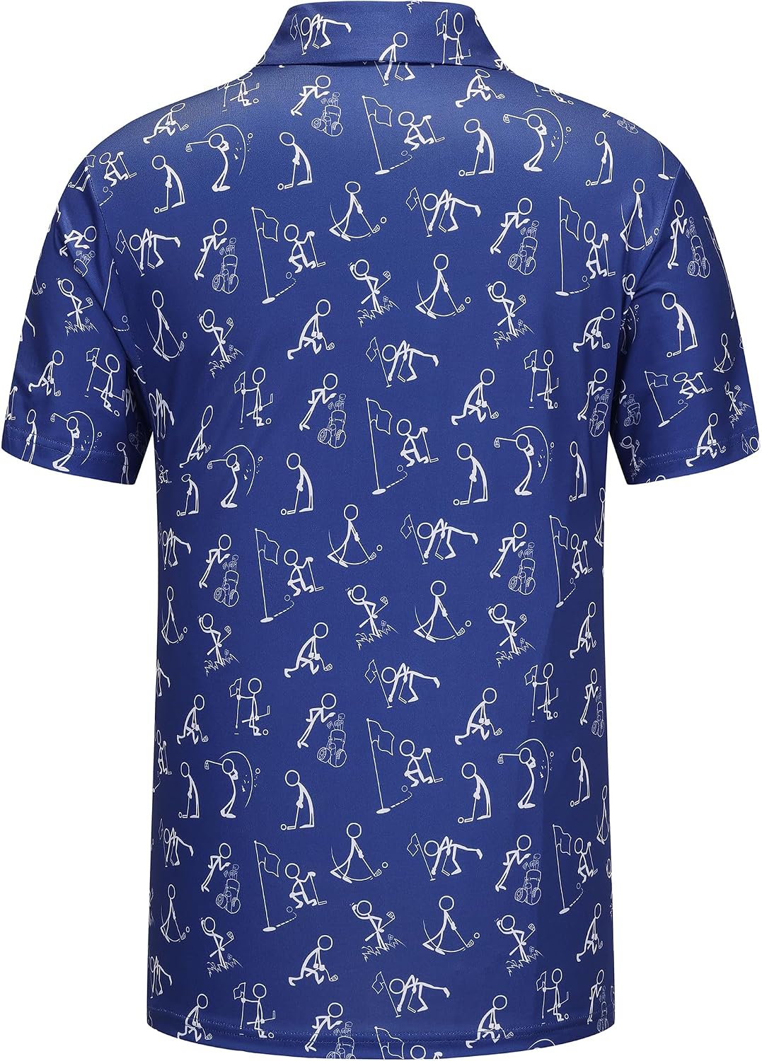 Men's Golf Polo Shirts Funny Golf Shirts for Men Performance Moisture Wicking Quick Dry Athletic Short Sleeve Shirts