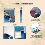 Performore 2 Pack of Fashion Binders 1 Inch with 2 Inner Pockets, Includes 5 Full-Size Tab Dividers, Index Tab Stickers Sheet, 1-Pink &1-Blue Decorative 3 Ring Binder, Aesthetic Cute Binder For School