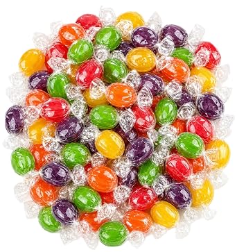 Assorted Fruit Hard Candy 2 lb Bulk Bag Cherry Orange Lemon Lime Grape