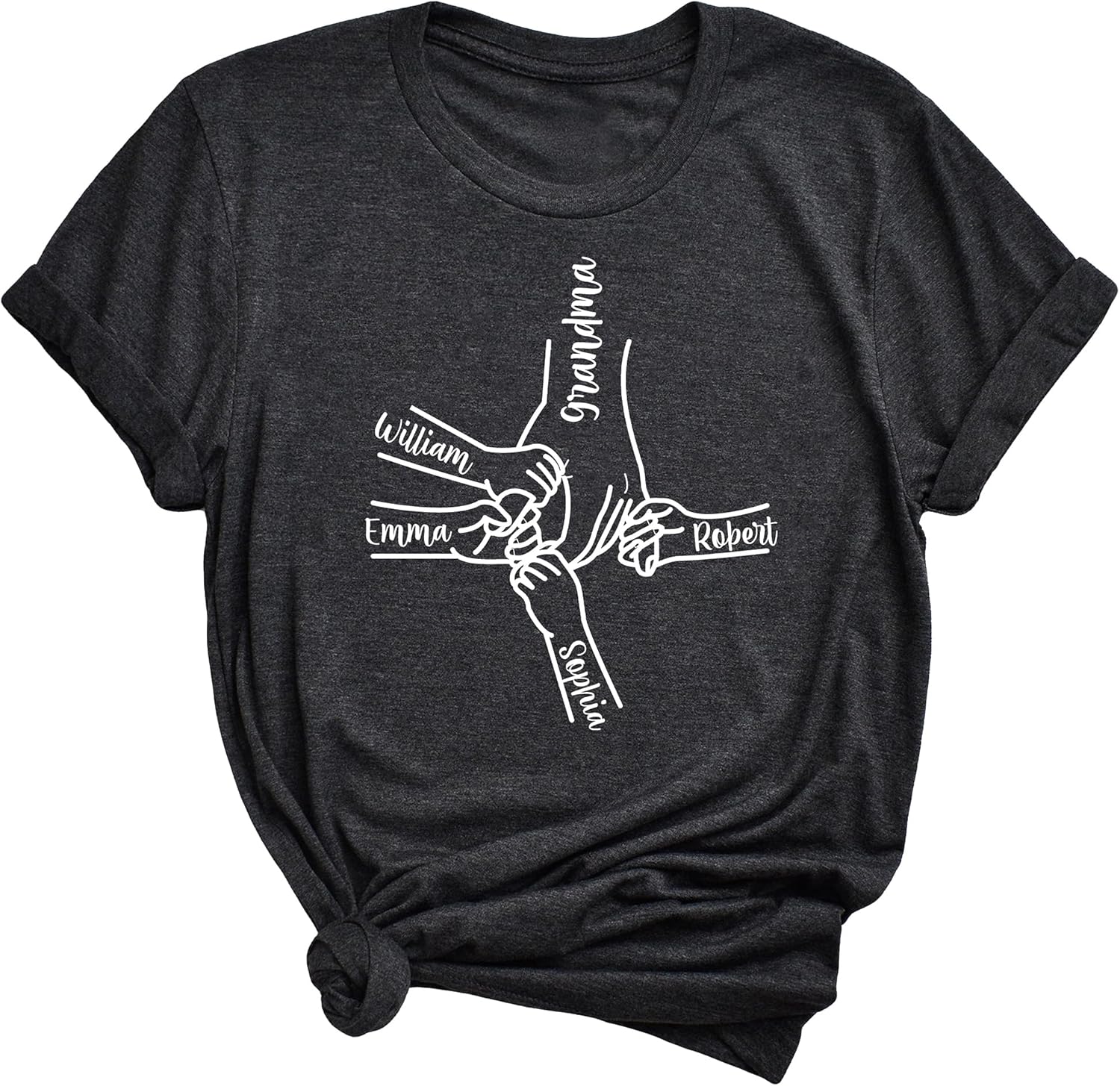 Custom Mom Shirt withd Kid's Names, for Mom, Grandma Shirt, Personalized Mama Shirt from Daughter and Son, Birthday Tshirt for Grandma or Mom - Image 8