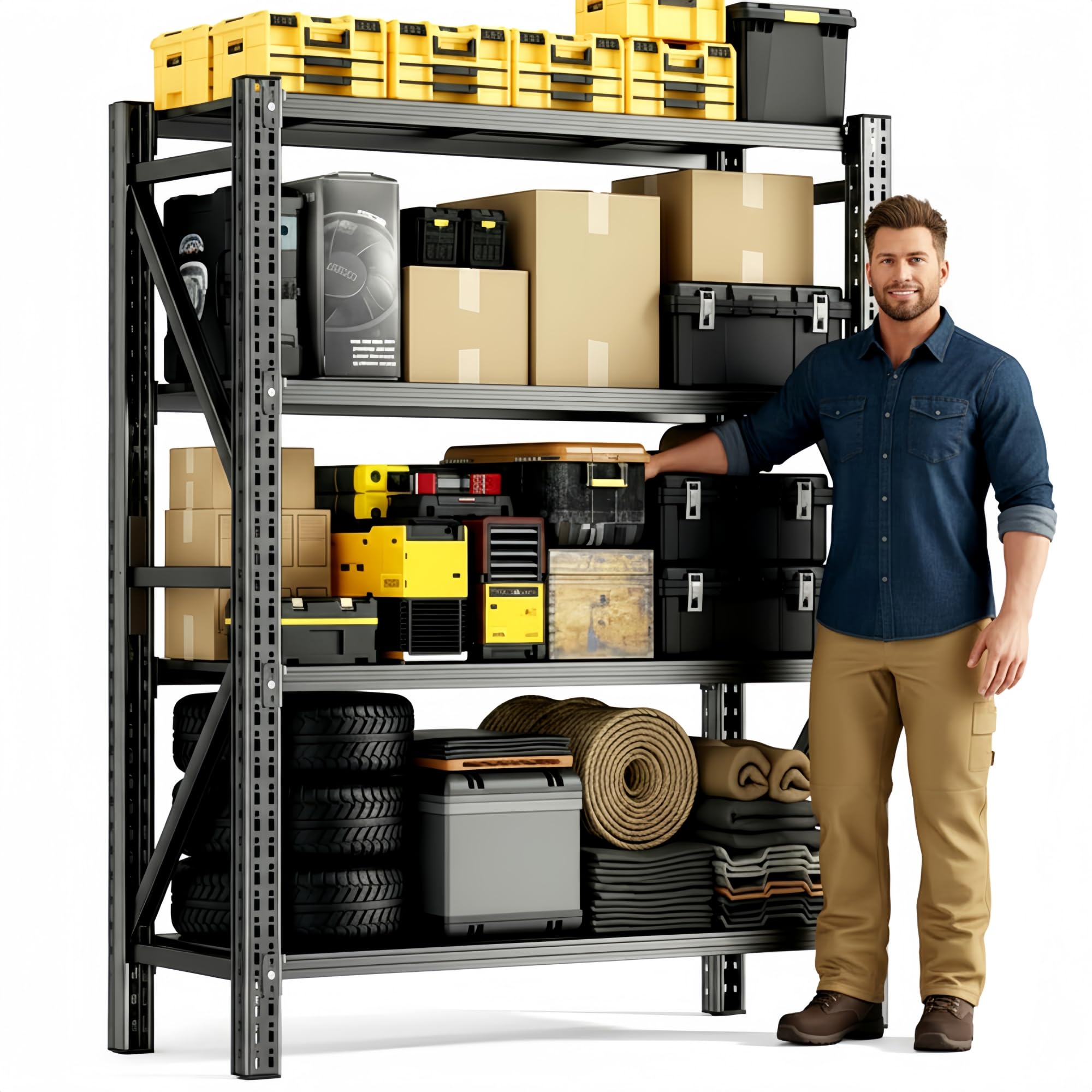 Lionhon 3000 lbs Heavy Duty Garage Shelving