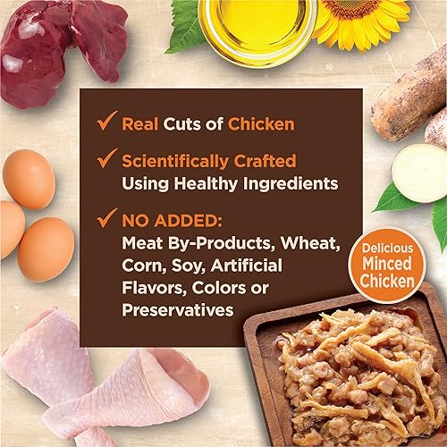 Miniatura 3 de Wellness CORE Tiny Tasters - Alimento húmedo picado para gatos adultos, natural, rico en proteínas, sin granos, bolsa de 1.75 onzas, paquete de 12