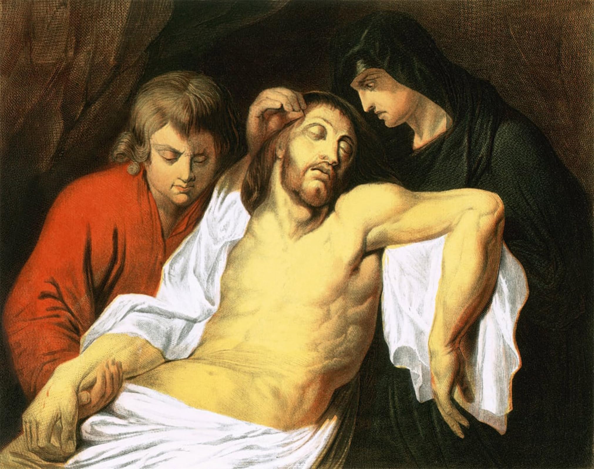 ARTXLXXBN Famous Painting Canvas Artwork Graffiti Print Descent From the Cross by Peter Paul Rubens Portrait Canvas Image for Home Decor 60x90cm