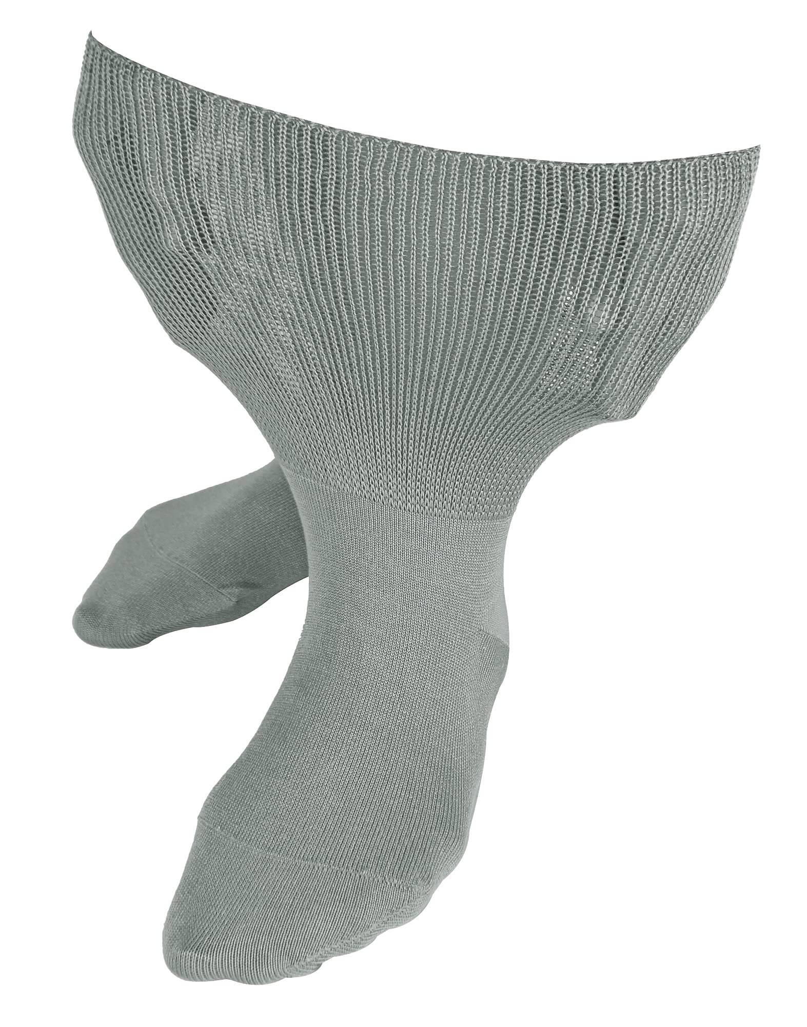 Dr.Socks Extra Wide Bamboo Oedema Socks Mens & Ladies | Socks for Swollen Feet Ankles Legs & Diabetics (9-11, Grey)