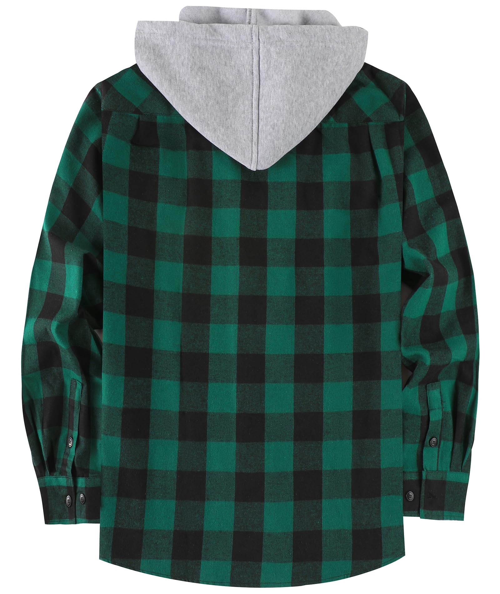 SwissWell Camicia Uomo Flanella Camicia a Quadri Manica Lunga Giubbotto Camicia con Cappuccio Casual Felpe M-3XL