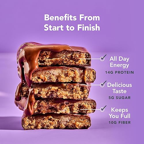 Miniatura 3 de ALOHA Barras de Proteína Orgánicas a Base de Plantas  Chocolate Caramelo Pecana  12 Unidades, Barras de 1.98oz  Veganas, Bajas en Azúcar, Sin