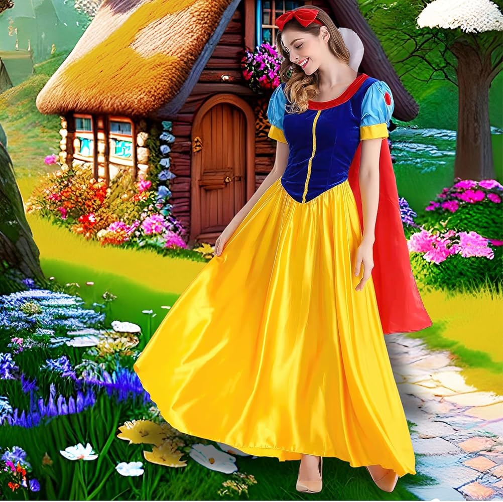 Amazon.co.jp: [Mprocen] 白雪姫 ドレス コスプレ 衣装 大人用 白雪姫