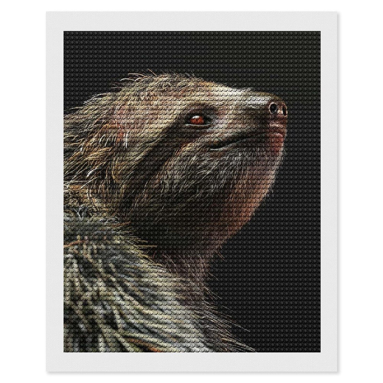 Junmoney Sloth Diamond Painting Canvas Set 16"x20", for Adults, Bedroom Decor, Good for Quiet Evenings, Festive Craft Gift