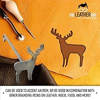 Vista 5 de The Leather Guy Hierro de marca de 2.75 pulgadas, cruz, para marca, madera, cuero y parrilla. Método de marca fácil de usar para un toque