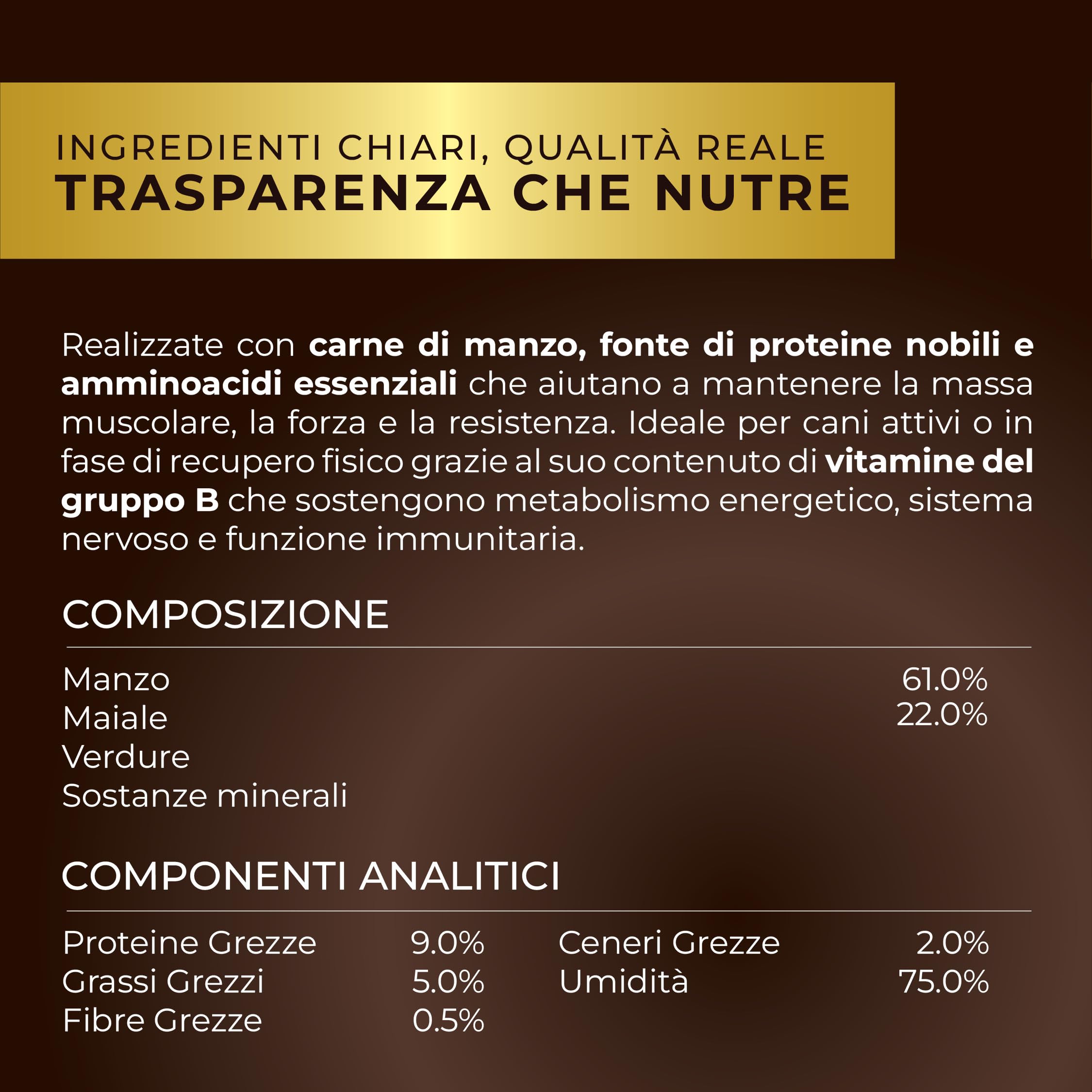 Polpette al Sugo per Cani Adulti – Alimento Umido Completo e Gustoso, Tenere Polpette in Salsa Ricca, Alta Appetibilità, Nutrizione Bilanciata (24 x 150g, Manzo)