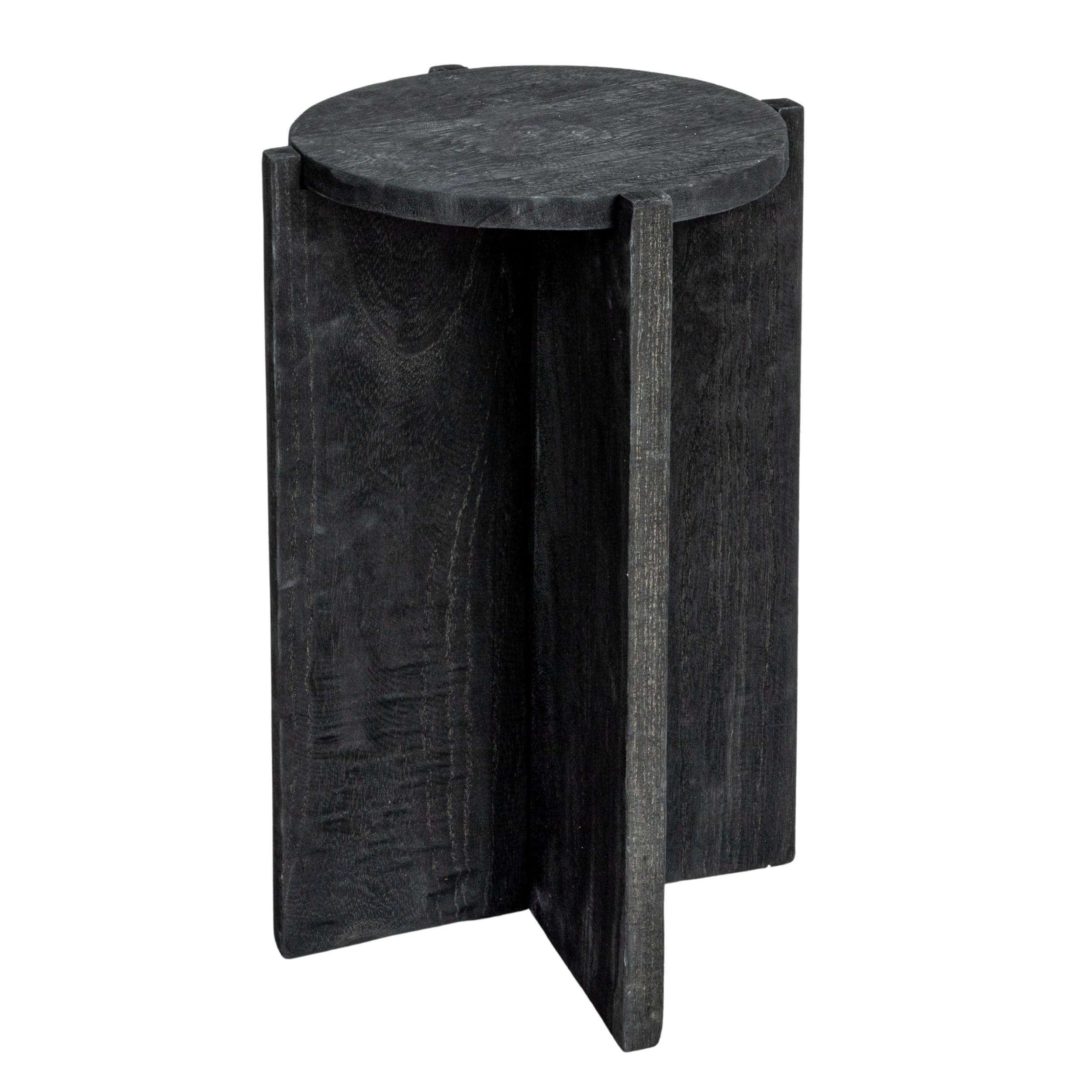 Creative Co-OpCreative Co-Op Large, Black Paulownia Wood Table