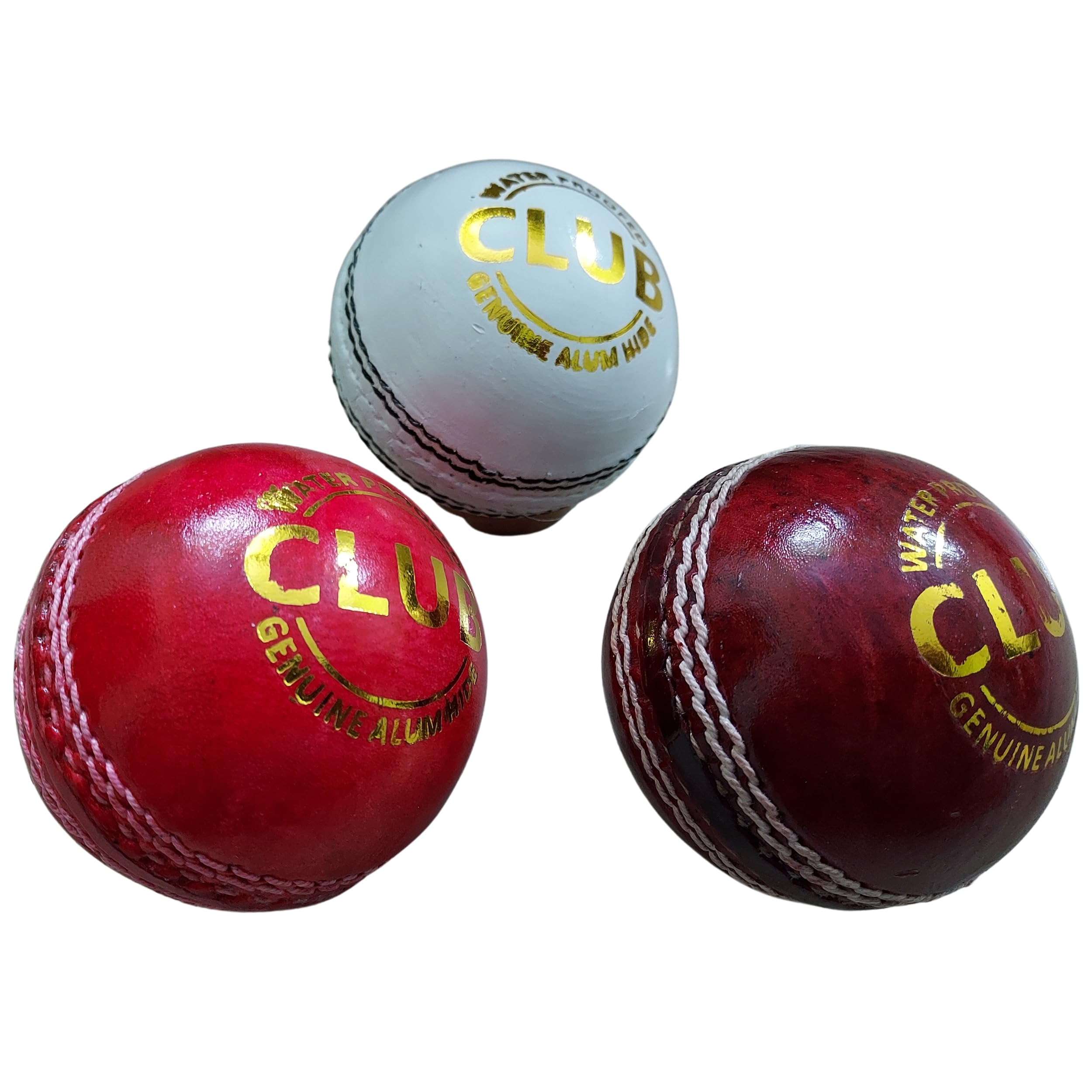 SL Leather Cricket Ball (Combo of 1 Red,1 White and 1 Pink 2 Part Leather Cricket Balls, Pack of 3 Balls) (B0CTKV74WH) Amazon Price History, Amazon Price Tracker