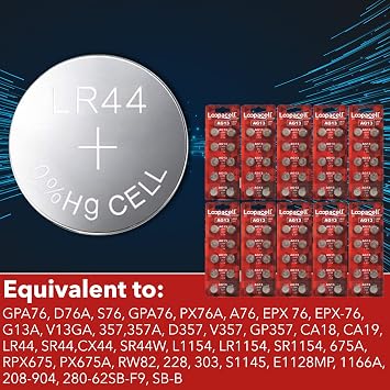 100 Pack LOOPACELL LR44 AG13 357 L1154 A76 Button-Cell Batteries