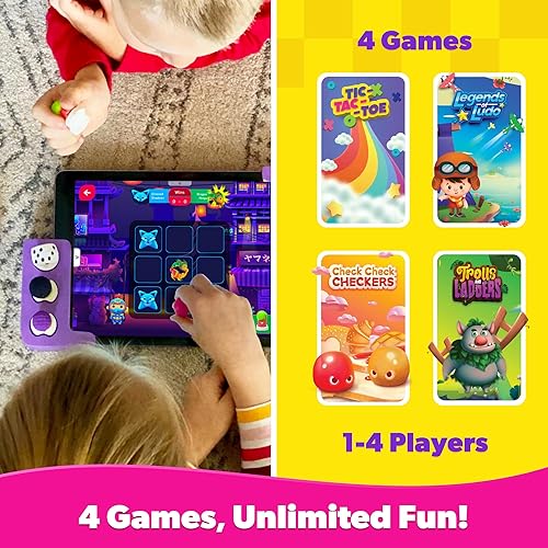 Miniatura 3 de PlayShifu Tacto Classics (basado en aplicaciones) - Juegos de mesa familiares interactivos para edades de 4 años en adelante, damas, ludo, escaleras