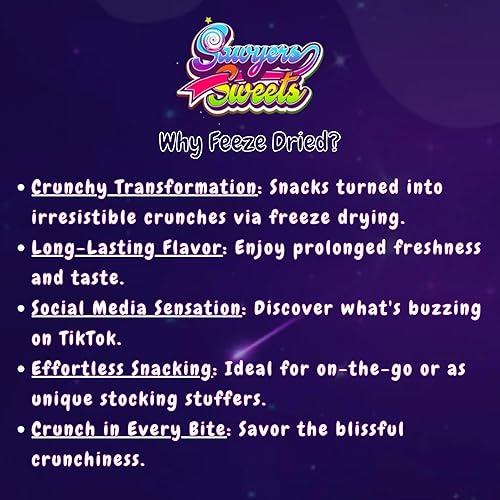 Miniatura 3 de Paquete de dulces liofilizados Confetti Star Crisps Cosmic Candy, Citrus, Original & Wild Berry liofilizado  Lote pequeño, fabricado en los Estados