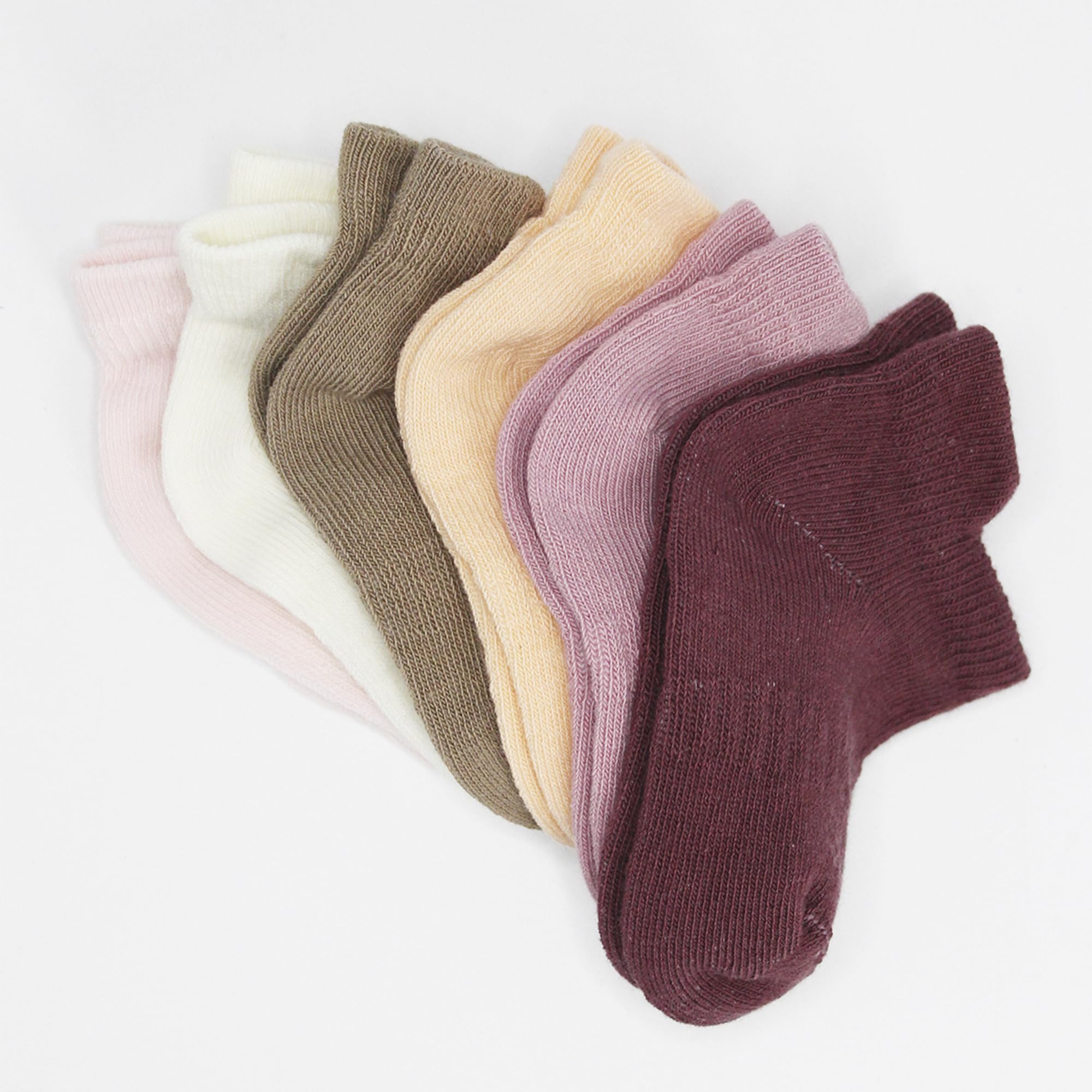 bistyle Lot de 6 paires de chaussettes en coton pour nouveau-né de 0 à 6 mois à 3 ans - Chaussettes sans couture - Chaussettes pour garçons et filles