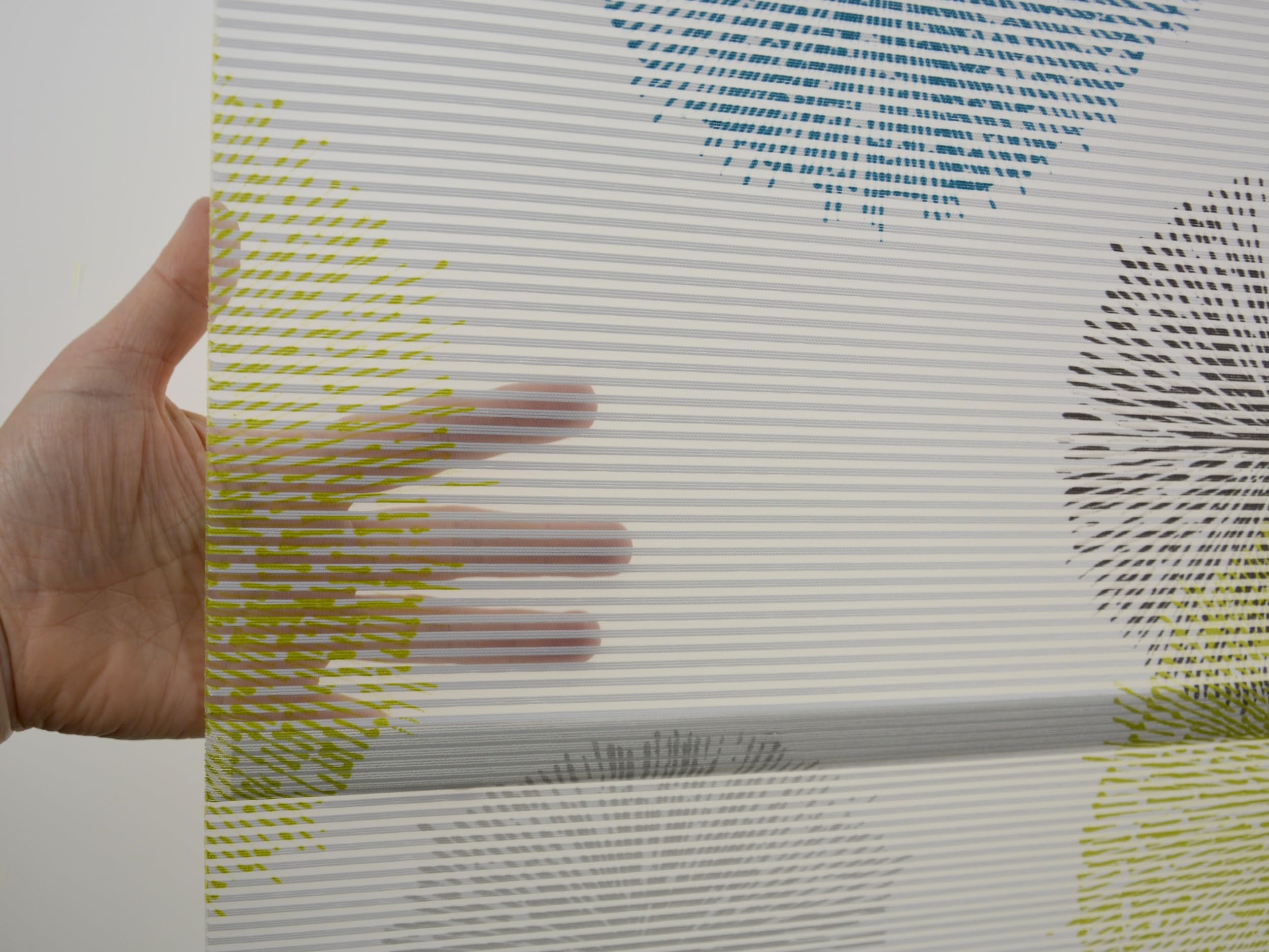 Magnetrollo Rawlins grün inkl. Haken | Raffrollo mit Magnetraffung | Gardine ohne Bohren Montage direkt am Fenster (BxH 80x130cm)