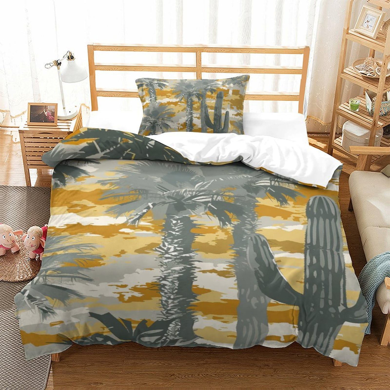 Housse de couette ado motif exotique de palmiers pour créer une chambre d'adolescent moderne
