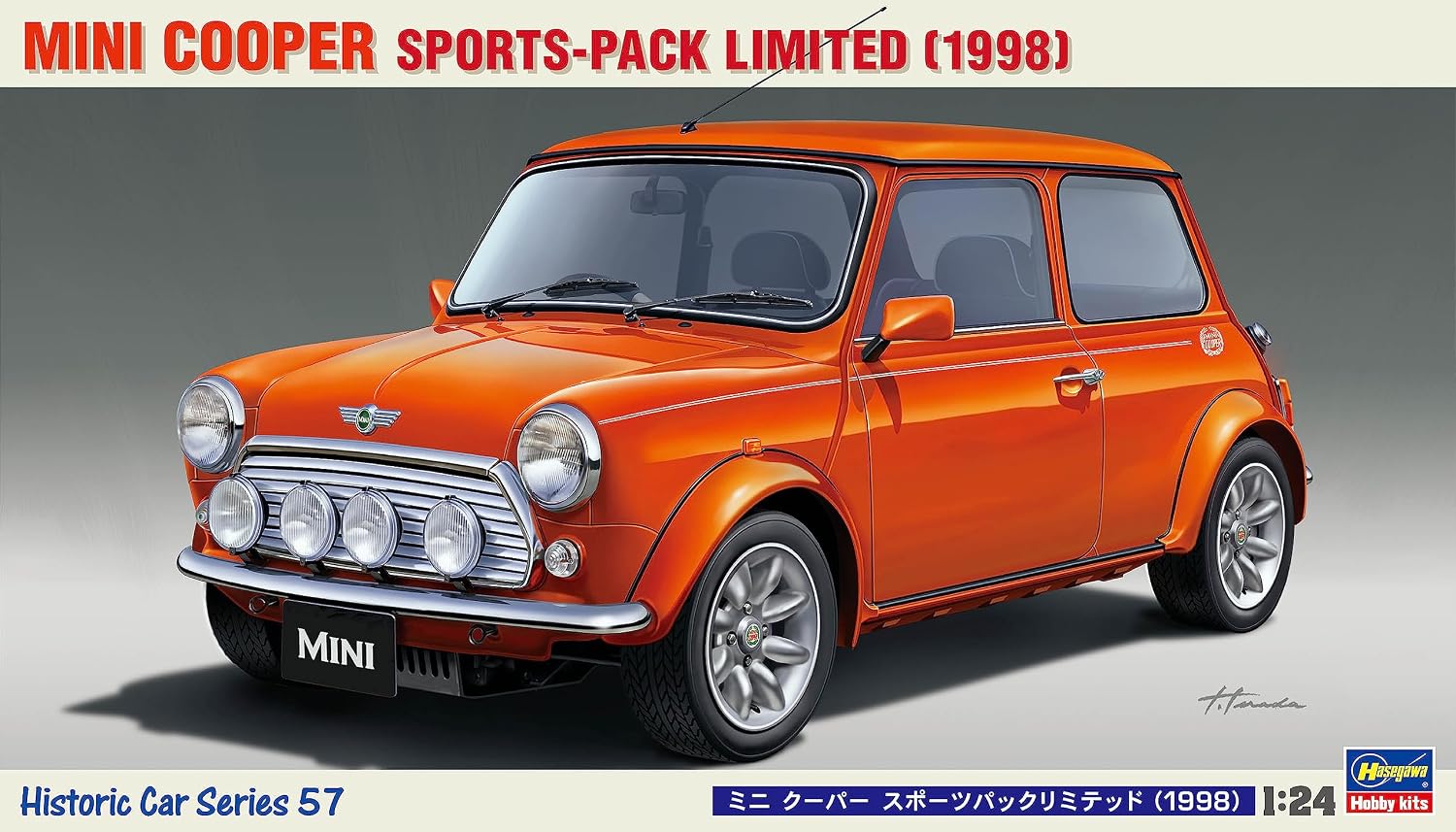 Hasegawa HC57 1/24 Mini Cooper Sports Pack, 1998 Model Kit, Multi-Colour