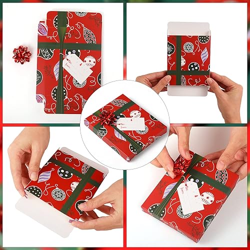 Miniatura 3 de Outus 6 unidades de caja de regalo de Navidad con lazos y etiquetas, tarjetas de regalo de Navidad, cajas de regalo, mini cajas de regalo para
