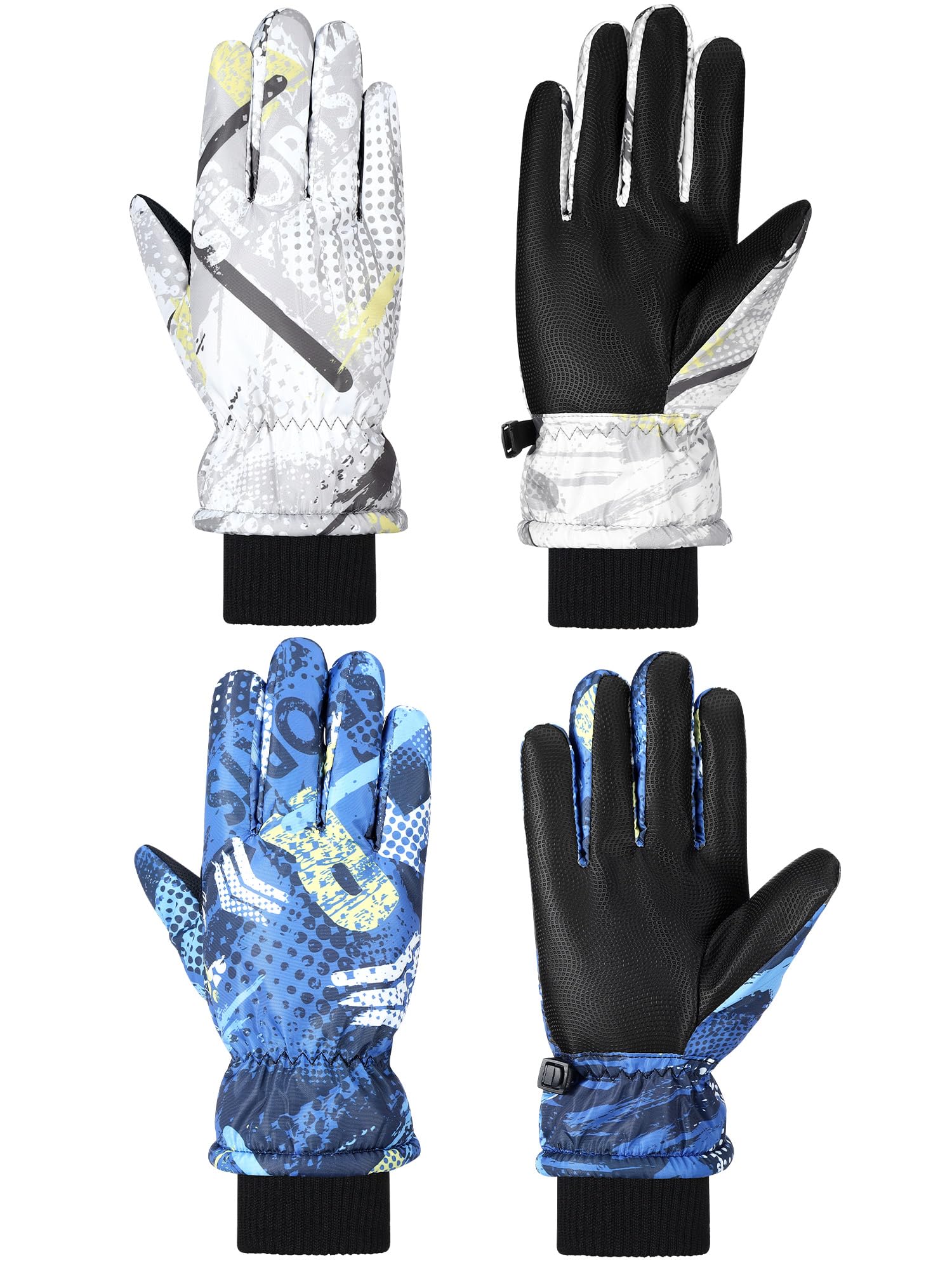 SATINIOR 2 Pair Kids Winter Gloves