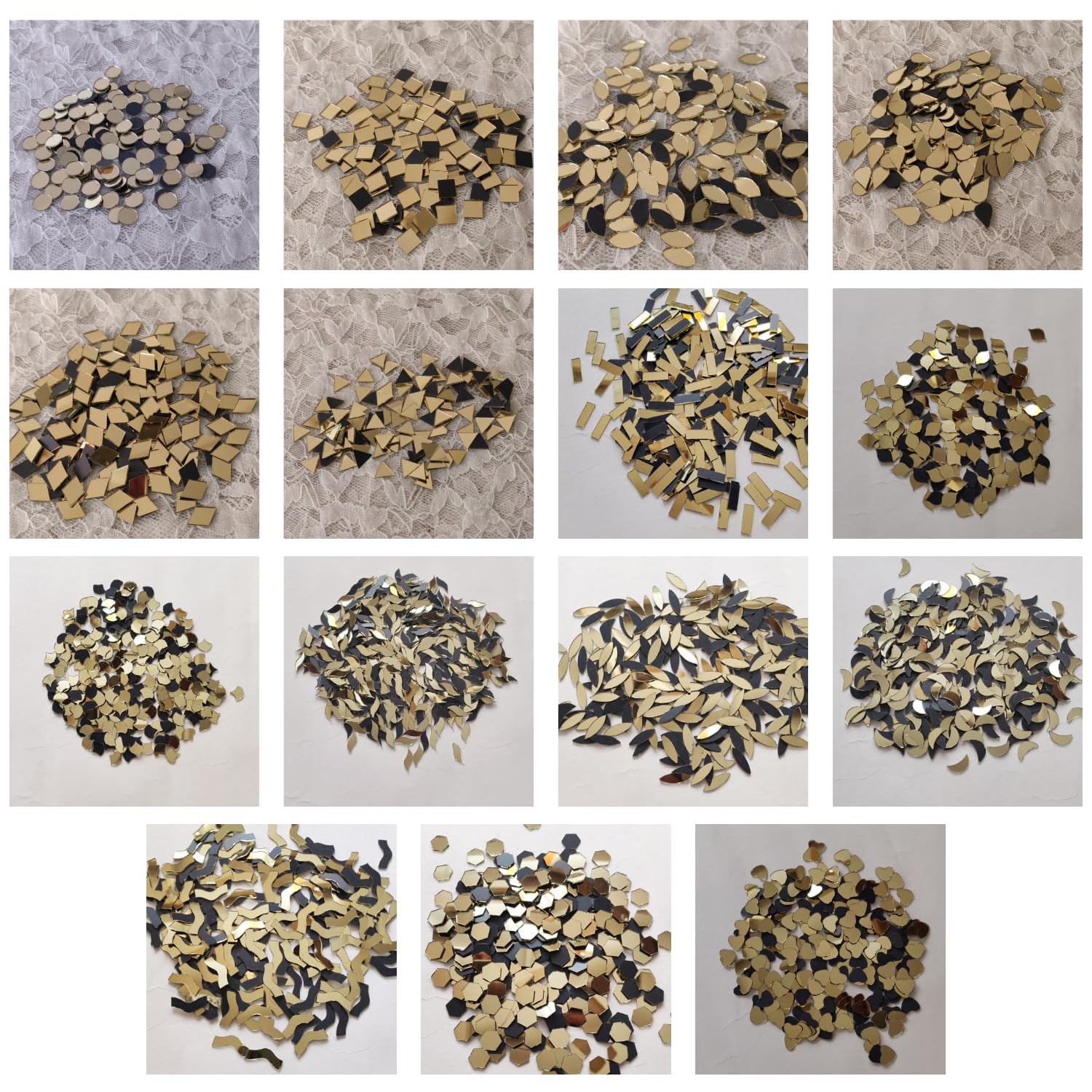 ilika9 - Kit 29 - Golden Mirror Kit for Lippan Art - 15 Shapes (1550 pcs) (B0D5YYWH97) Amazon Price History, Amazon Price Tracker