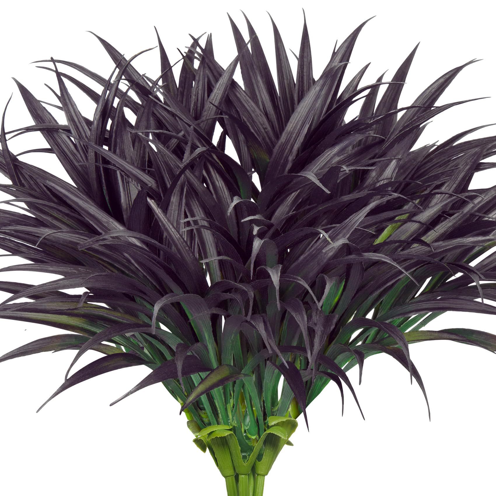 Ouddy Decor 20 Pcs Fake Outdoor Plants Artificial Grass Greenery Stems Faux Plastic Plants UV Resistant for Spring Summer Indoor Outside Garden