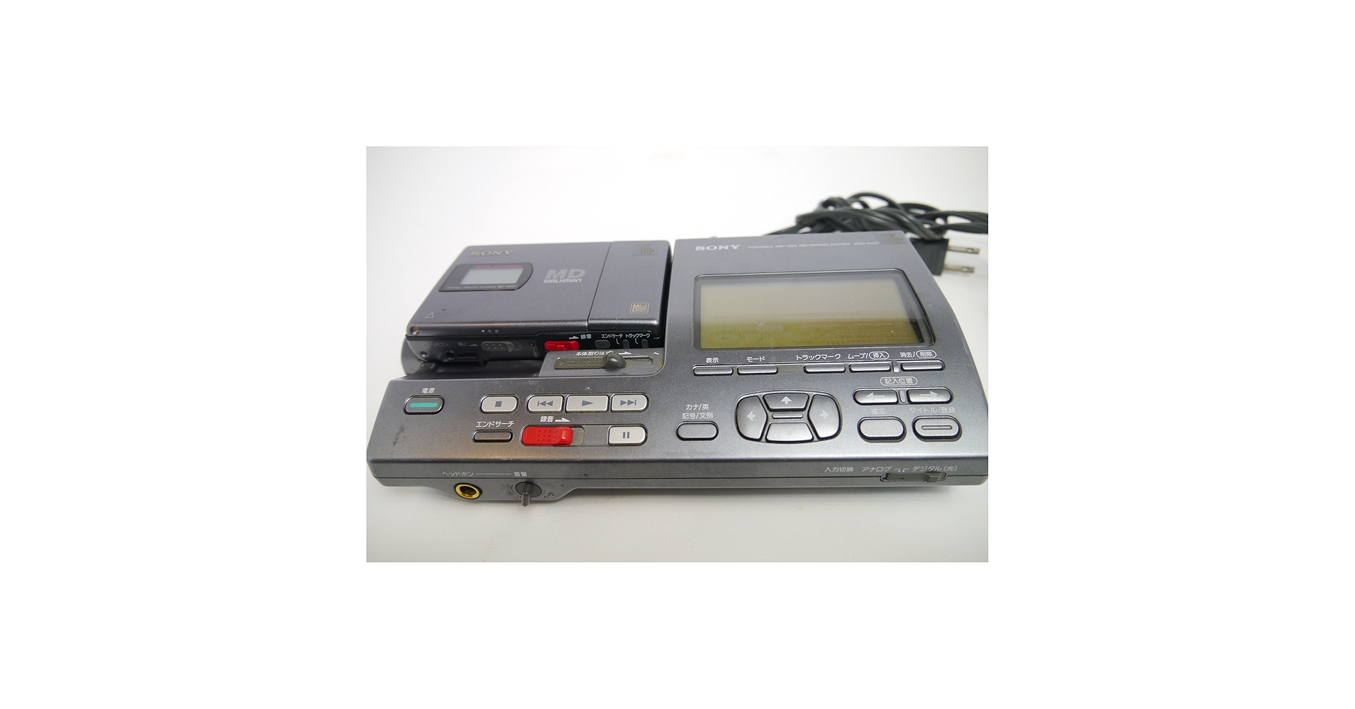 SONY ポータブルミニディスクレコーダー 希少✨ジャンクSONY ポータブル ミニディスクレコーダー MD MZ