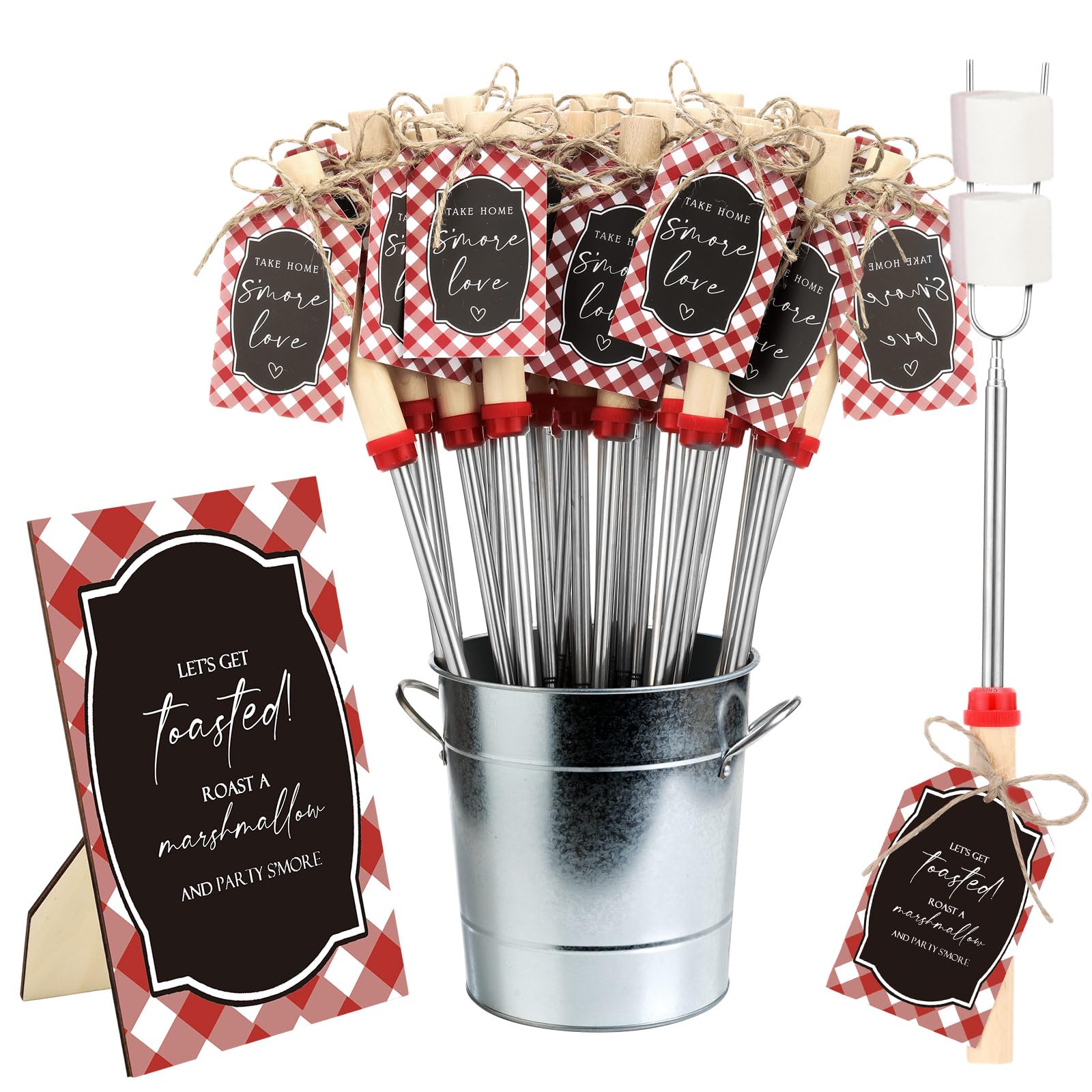 Kit S'mores pour barbecue et soirée feu de camp entre invités | 24 sets