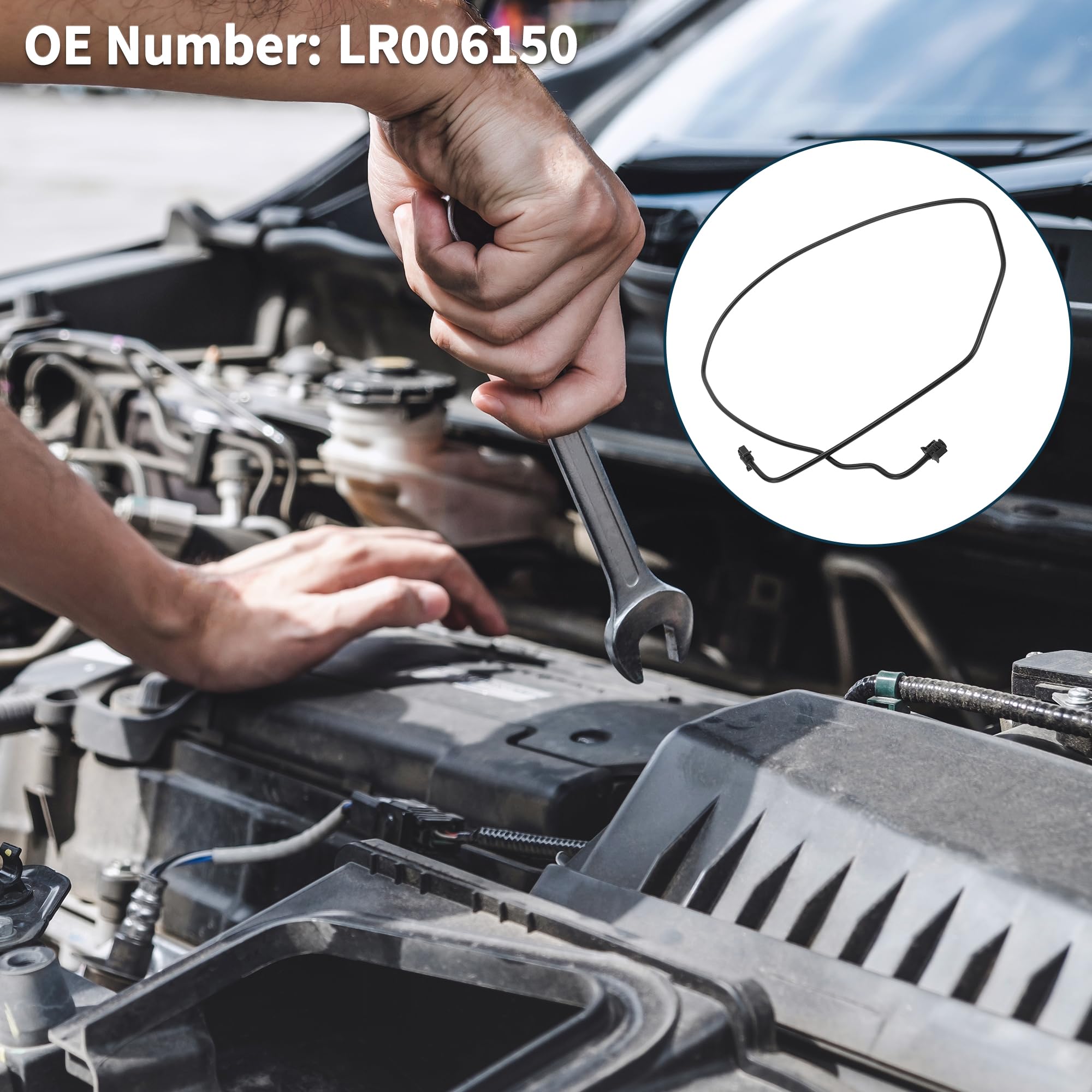 Tubo Flessibile del Radiatore per Land Rover Freelander 2 2006-2014 2.2 TD4 4x4 Buona Tenuta No.LR006150 Tubo dall'Espansione del Serbatoio all'Acqua Pompa Nero 1 Pezzo