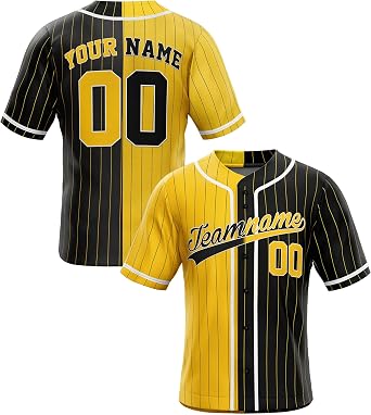 Custom Split Baseball Jersey - Personalized Split Baseball Shirt Sport Uniform- Softball Jersey for Men Women Youth Adult