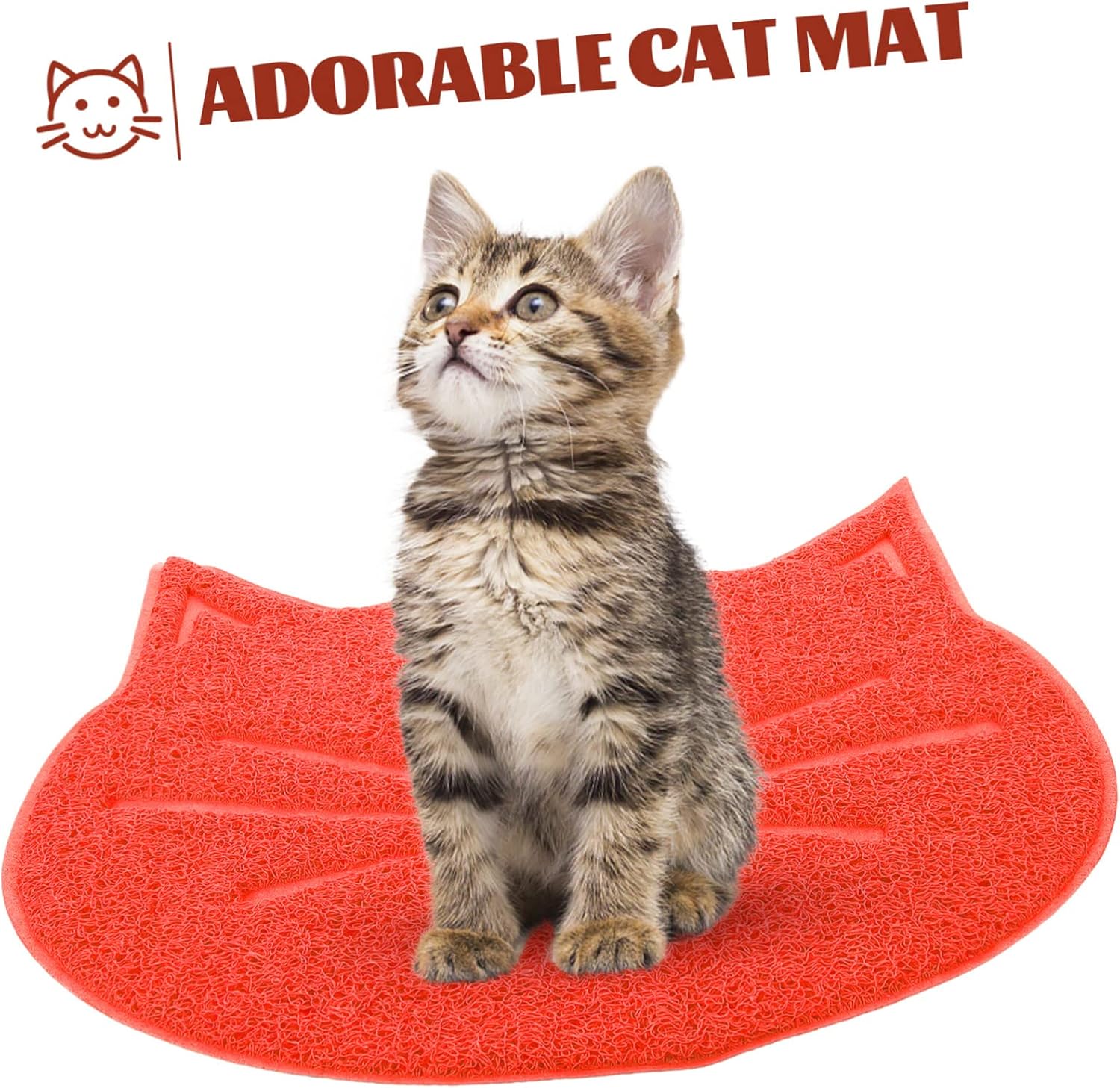 YARNOW Cat Shaped Placemat Dog Bowl Mat Pet Feeding Mat Reusable Dog Food for Indoor