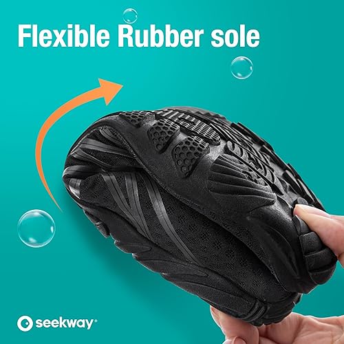 Miniatura 2 de SEEKWAY - Zapatos para usar en agua para adultos, unisex, tipo calcetín, de secado rápido, que brindan sensación de pies descalzos para la playa