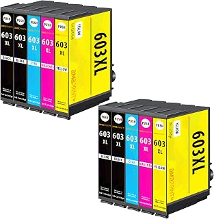 Amaprint 10 ink cartridges compatible with Epson 603XL for WF2810 WF2820 WF2830 WF2835 WF2840 WF2845 WF2850 WF2870 XP2100 XP2105 XP2150 XP2155 XP3100 XP3105 XP3150 XP3155 XP4100