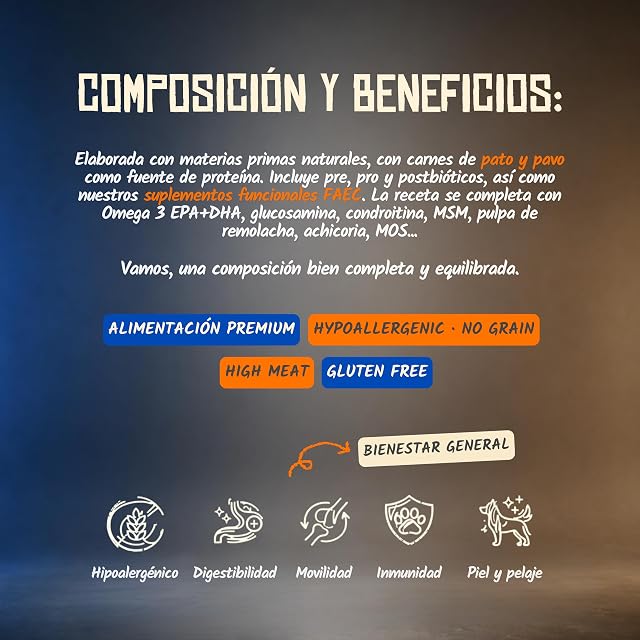 Foto 6 de 7 de Lenda Grain Free Pato y Pavo 2kg - Pienso Hipoalergenico Alto en Carne Sin Cereales para Perros