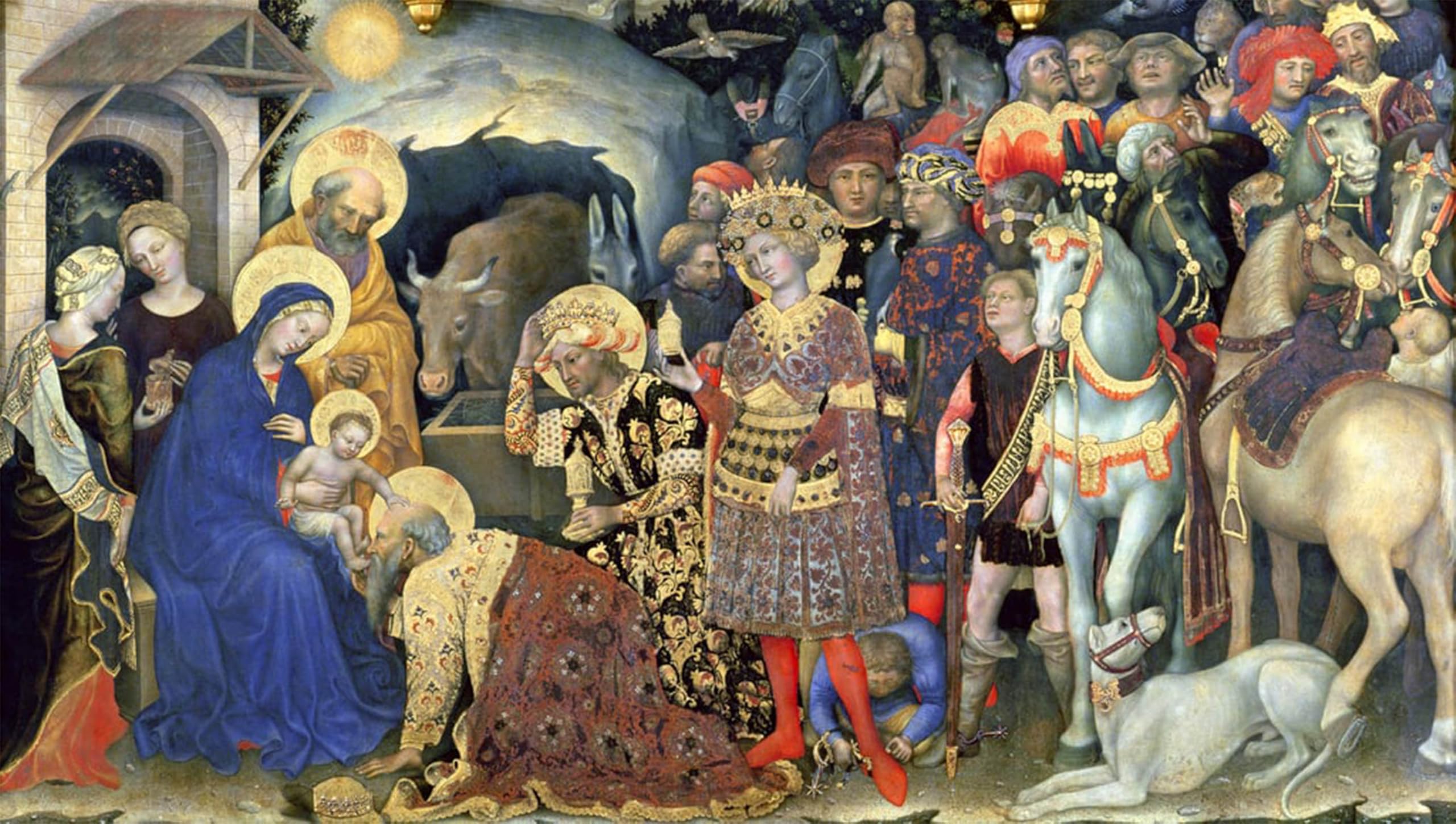 ARTXLXXBN Famous Print Painting Colorful Art Print Adoration of the Magi Detail by Gentile Da Fabriano Canvas Art Decorations for Home Decor 60x90cm