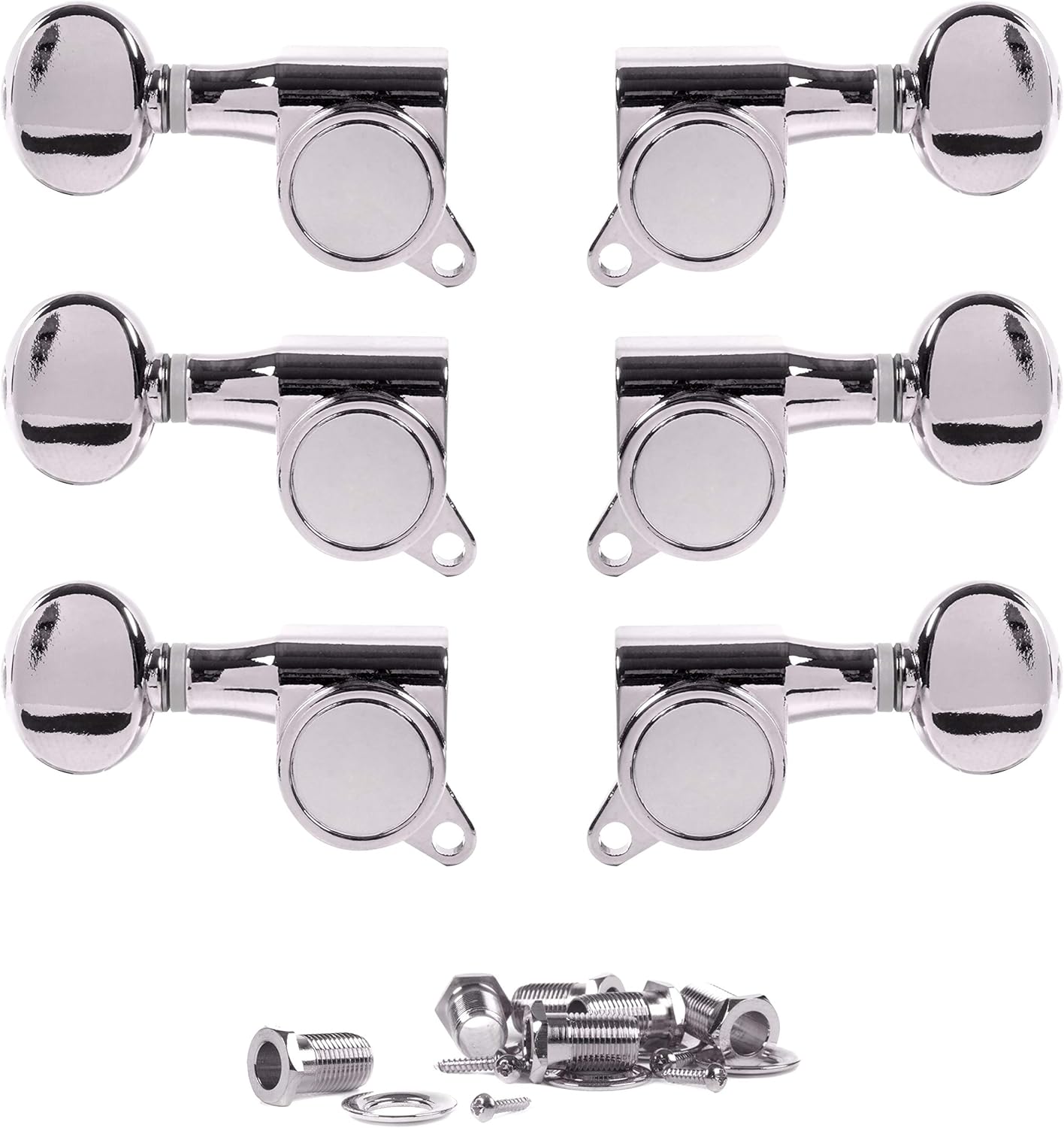 Golden Age Oval Knob 3+3 Tuners, Nickel