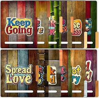 PARTH IMPEX 12 Pack Motivational File Folders, 1/3 Cut Tab with Assorted Positions, Letter Size Paper Holders (9.37” x 11.75”) Matte Finish Laminated for Office School Work - Rustic Wood Design