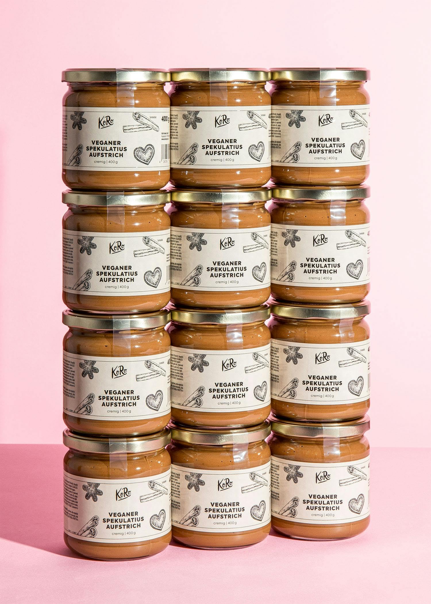 KoRo - Veganer Spekulatius Aufstrich 12 x 400 g - Nicht nur im Winter ein Hit - Süßer Brotaufstrich - Aromatisch-würzig - Rein pflanzlich