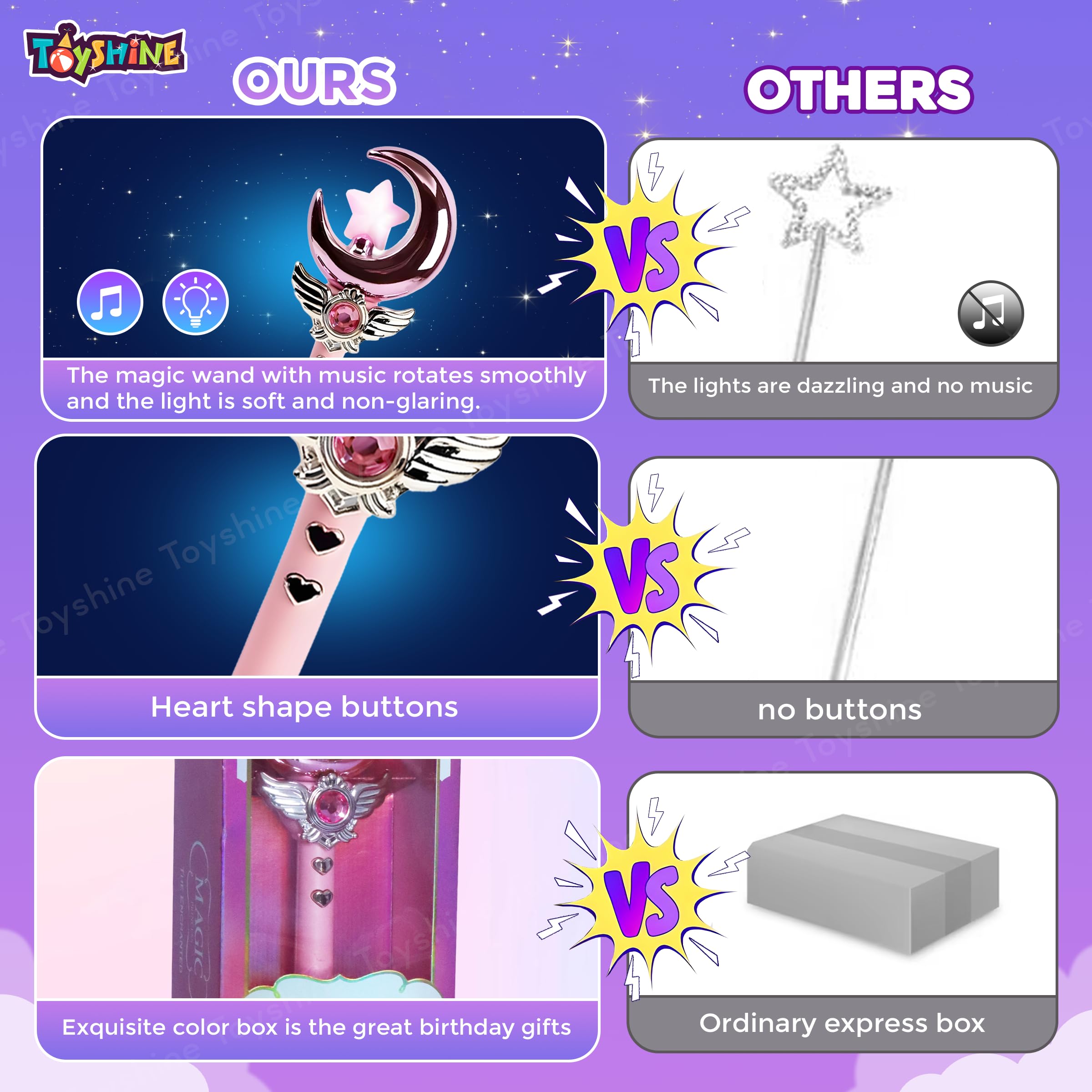 Buy Toyshine Princess Fairy Magic Wand Moon Styling Stick Flashing