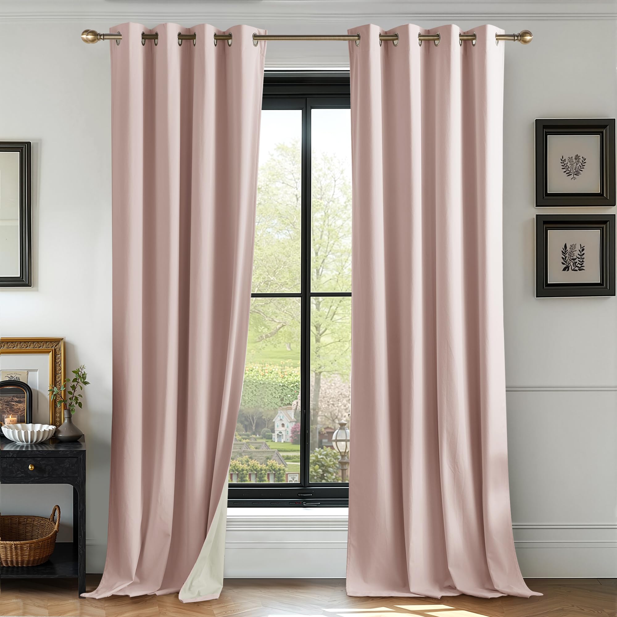 RYB HOME 100% Blackout Velvet Curtains