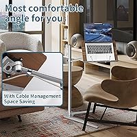 Vista 4 de Shikha Soporte ajustable para computadora portátil, soporte para tableta, base de trípode, soporte manos libres para portátil, teléfono y tableta