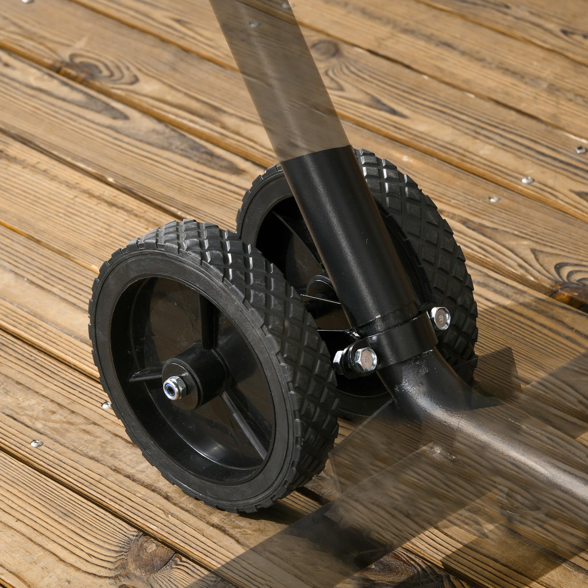 Outsunny Kit de roue de hamac résistant aux intempéries - Roue de support universelle portable pour support de hamac - 20 x 18 x 18 cm - Noir