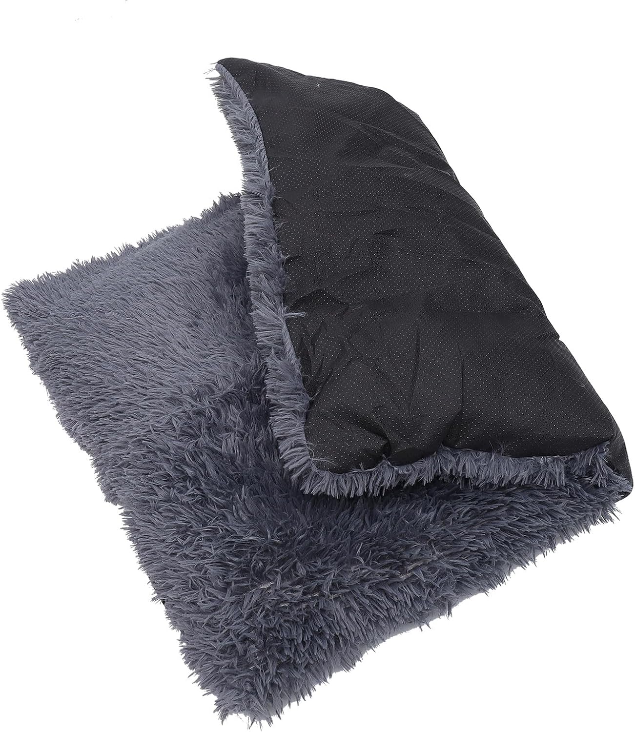 TOYANDONA Warm Pet Nest Cushion with Deep Grey Plush, Large Size Comfortable Pet Mat for Dogs and Cats, Winter Insulated Resting Pad for Home Bed
