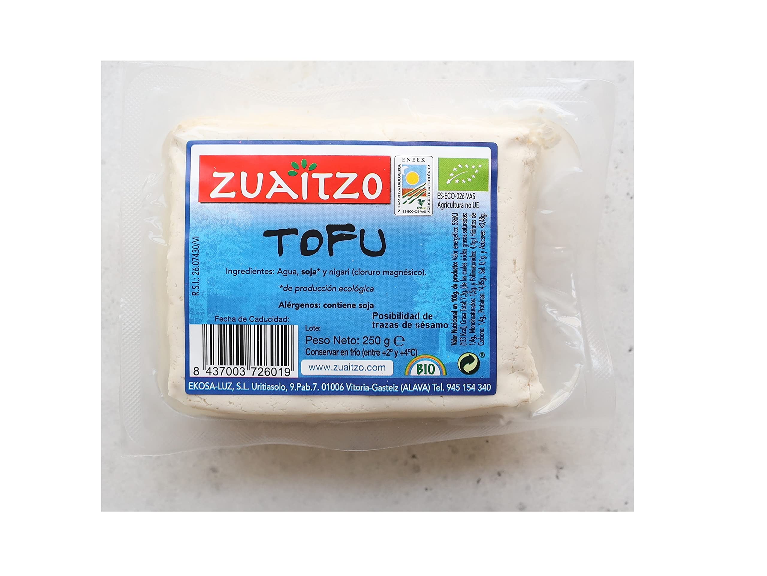 TOFU NATUREL 250 GRS